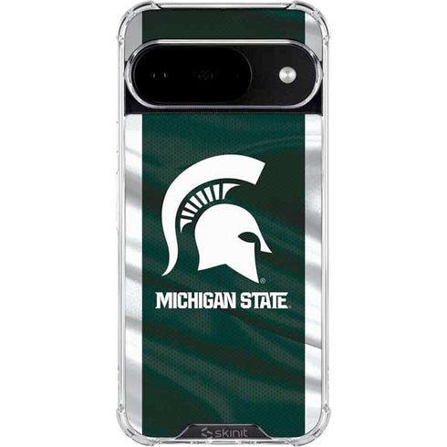 Michigan State University Away Grey Jersey Google Pixel 10 Clear Case